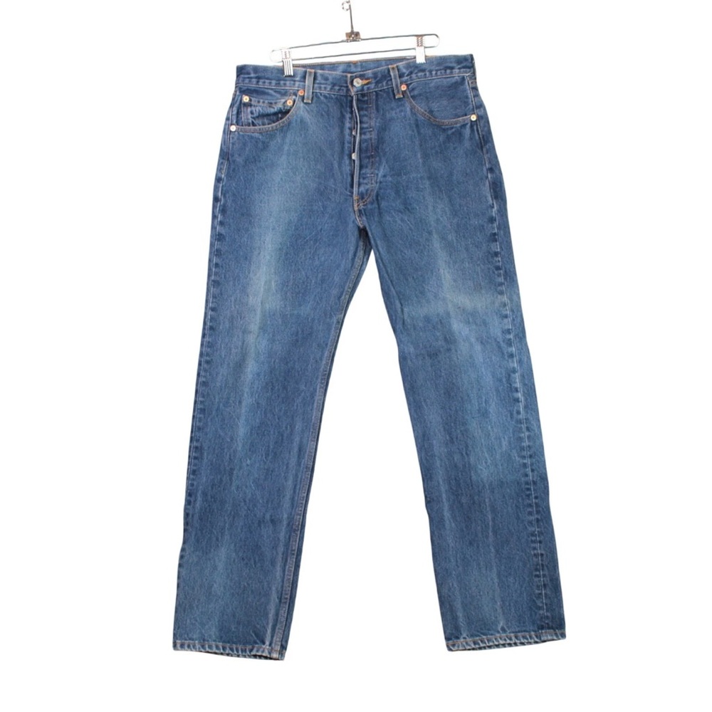 Vintage Levi's 501xx Blue Jeans Men 35x34 (34x31) Faded Blue Button Fly Y2K